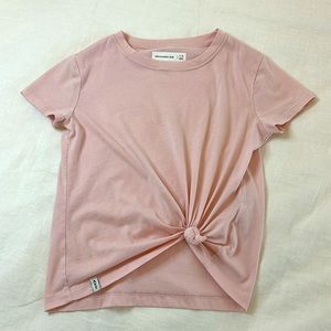 Abercrombie Girls Pink Tie Front Tee Size 7/8